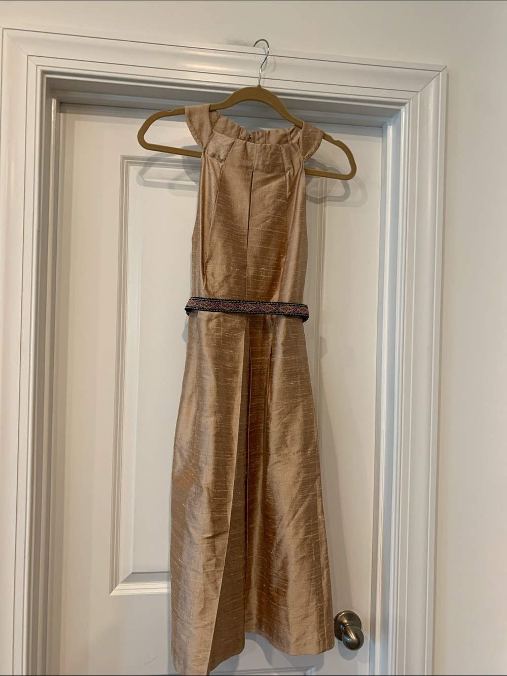 Watters & Watters silk Formal Dress with Embellished Belt midi 6 NWOT